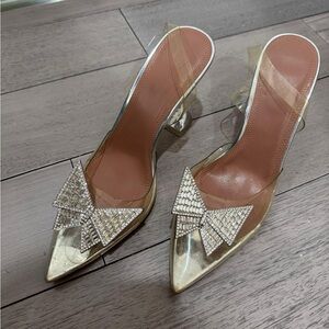 Elegant Silver Color Women's Heels